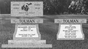 Proposed Grave Marker for Benjamin Tolman