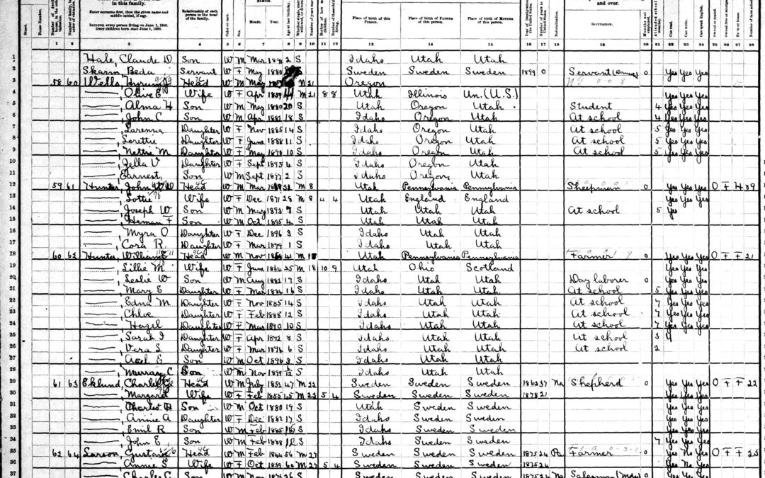 1900 U.S. Census Record-Frederick William Larson