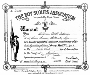 Boy Scouts Association Certificate