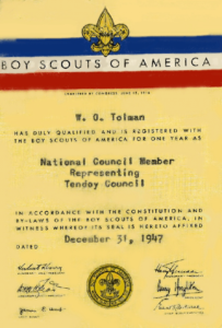 William Odell Tolman-National Council Representative Tendoy Council